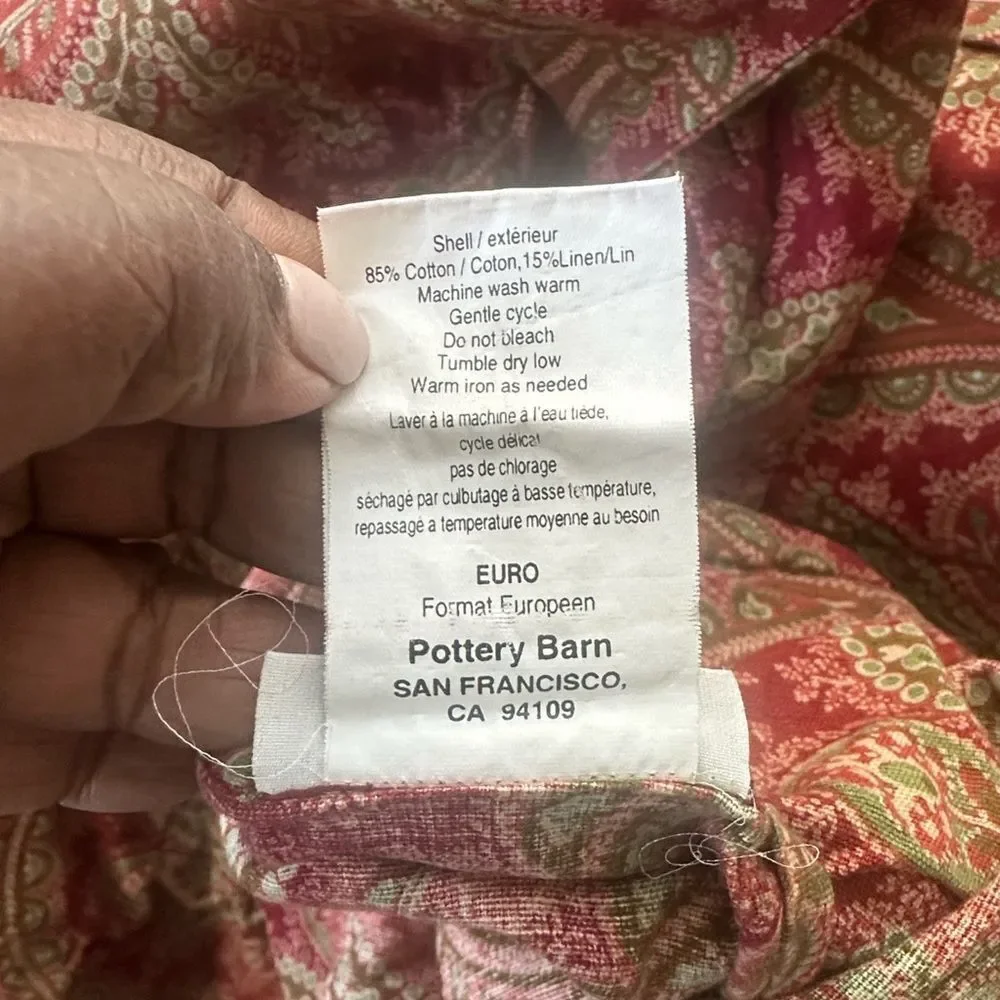 Pottery Barn Bundle of 3 Floral European Shams
